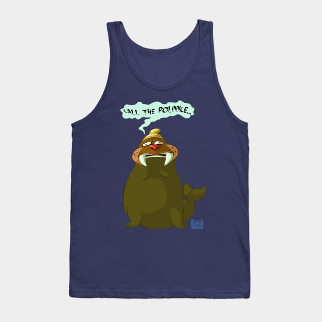 Call the Poliiiiiiice.... Tank Top by Happy Bitey Snake